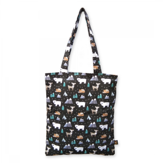 totebag kanvas hitam fancy pole