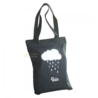 Totebag Rain Hitam Kanvas
